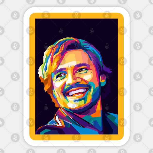 Pedro Pascal  Pop Art Sticker by SiksisArt